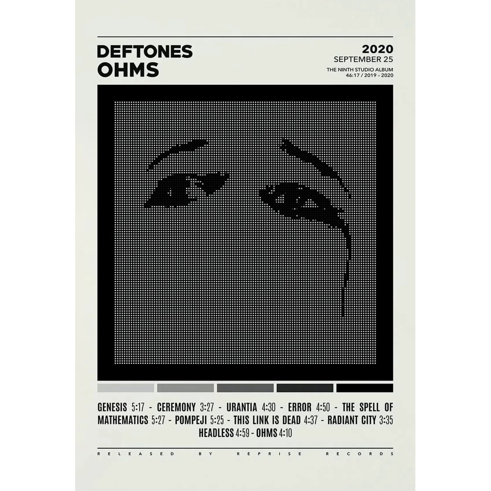 Deftones Discography Series AltMetal Album Cover Art Executive Studio NuMetal Sanctuary Decor 14