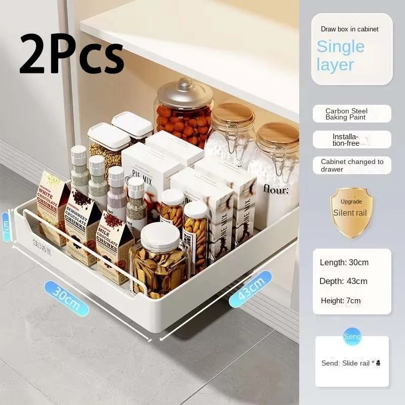 GlideCore Cabinet Nexus PullOut Rail Storage Drawer System Executive Studio Culinary Sanctuary D 12