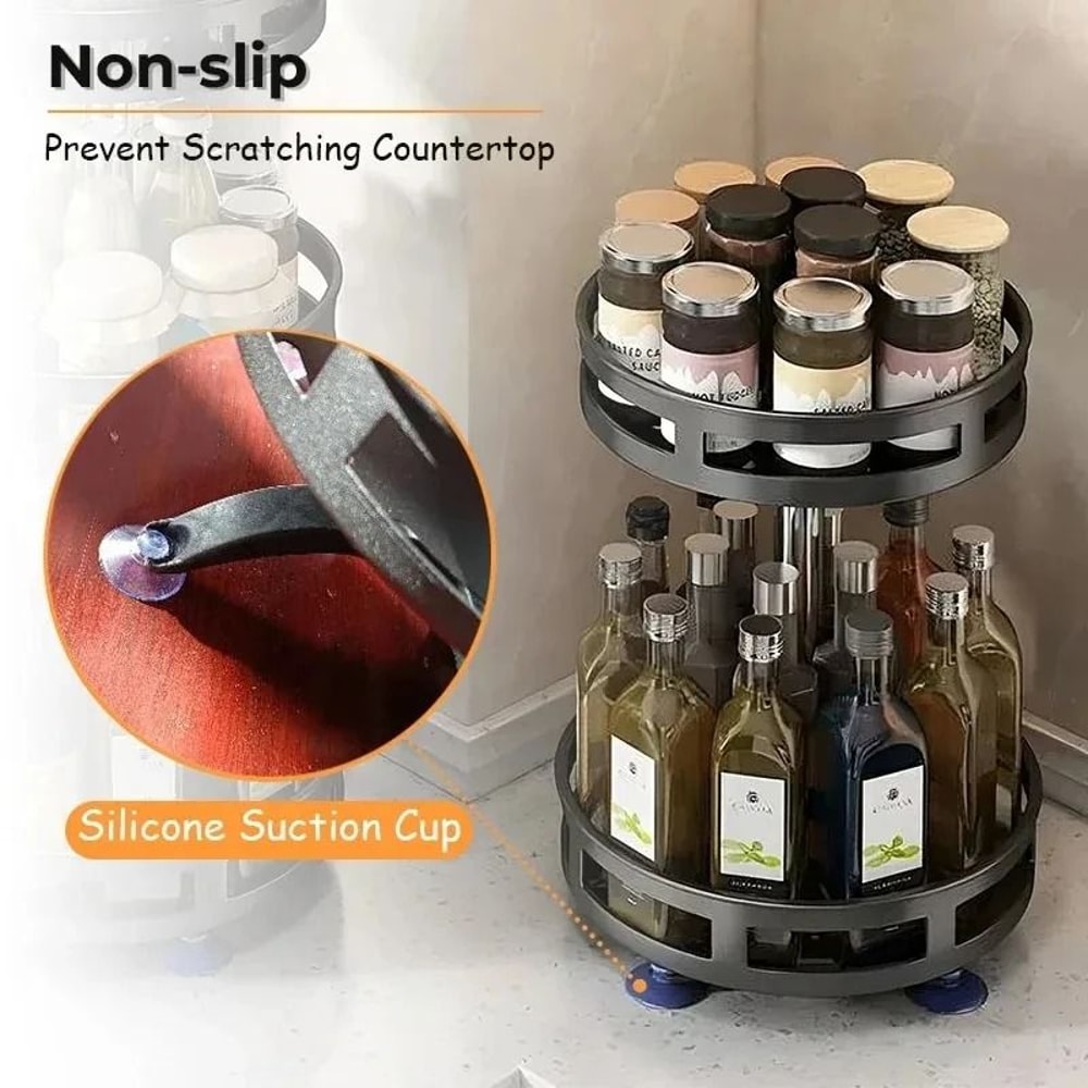 Vortex Spinning Carousel 360 Rotatable Spice Pantry Nexus Executive Studio Culinary Sanctuary D 4
