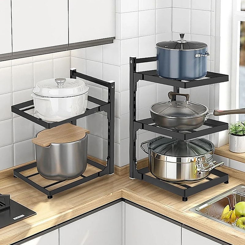 Nexus Modular Pot Rack Adjustable MultiTier Kitchenware Organizer UnderSink Corner Sanctuary Dec 5