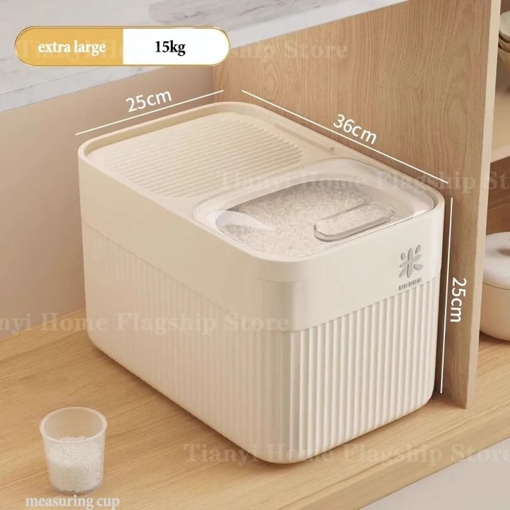 Nexus Vault Airtight Grain Storage MoistureProof Rice Container With Insect Guard 8