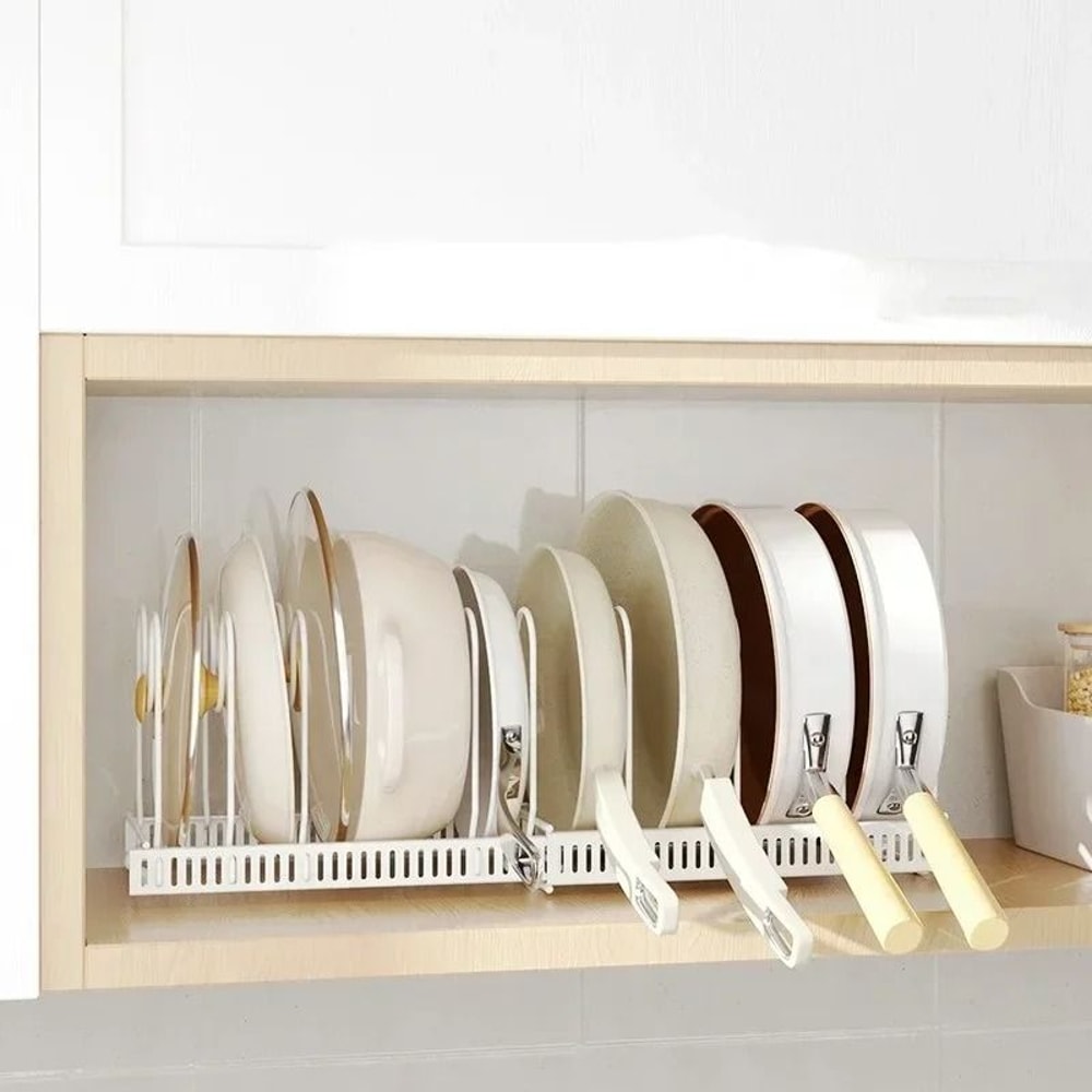 Monolith Carbon Nexus Retractable MultiLayer Pot Plate Storage Rack Professional Cookware System 3