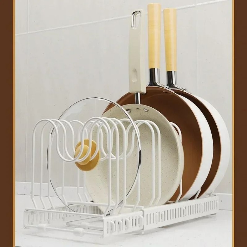 Monolith Carbon Nexus Retractable MultiLayer Pot Plate Storage Rack Professional Cookware System 5