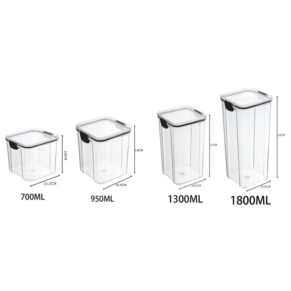 Nexus Crystal Vault 5Piece Sealed Stackable Food Storage Set Professional Multigrain Tank Pantry 20