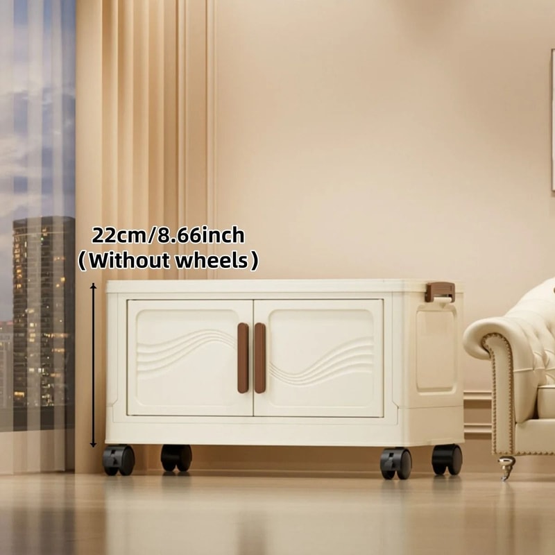 Foldable Modular Storage Vault Transparent DualDoor Cabinet Stackable Organizer For Apparel Medi 3