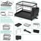 2Tier Metal Dish Drying Rack Countertop Drainer With Drip Tray HeavyDuty Culinary Finishing Syste 6
