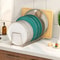 Compact Metal Plate Holder Executive 8Slot Dish Drying Rack Minimalist Cabinet Countertop Organi 0