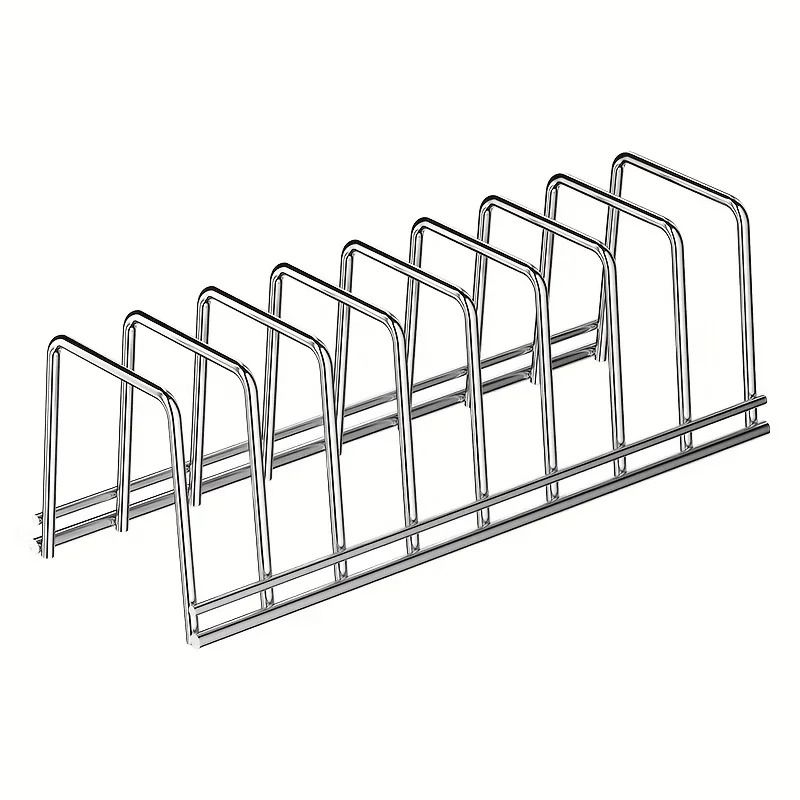 Compact Metal Plate Holder Executive 8Slot Dish Drying Rack Minimalist Cabinet Countertop Organi 5