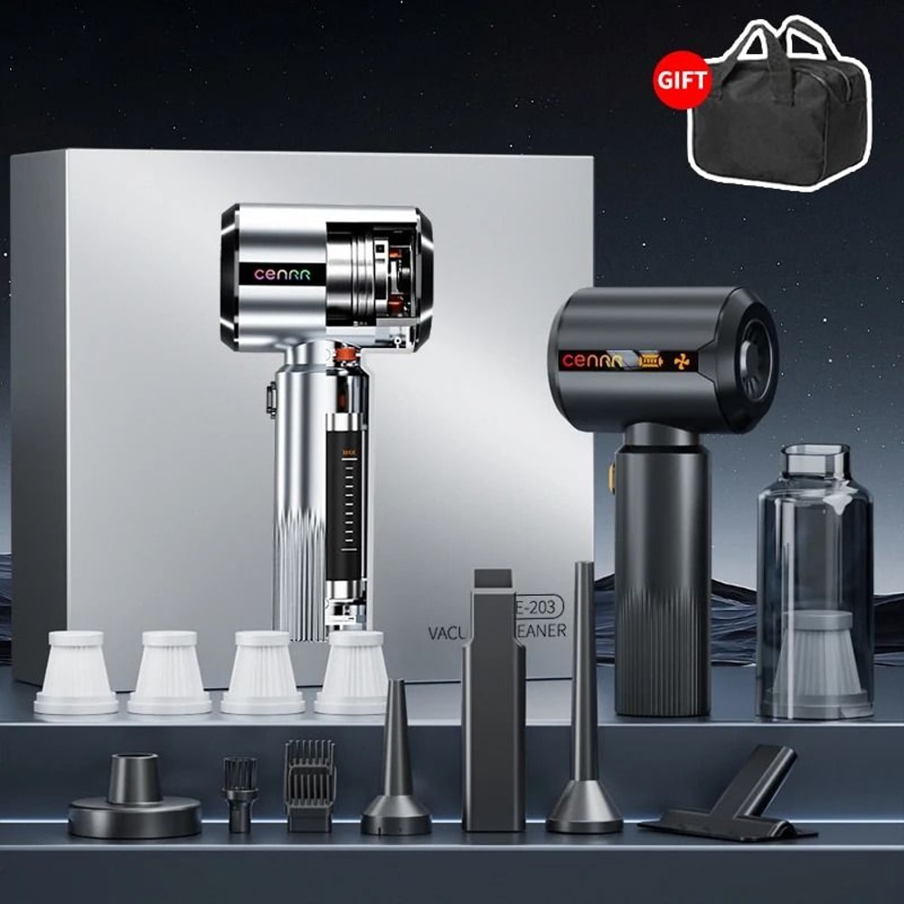 7500mAh HighSuction Handheld Vacuum Air Gun Integrated Dust Display Lamp Executive Interior Main 11