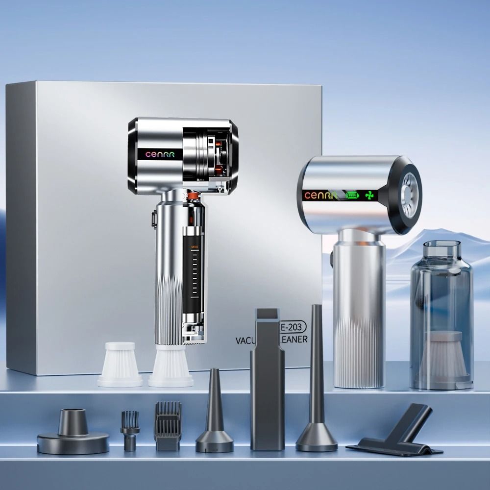 7500mAh HighSuction Handheld Vacuum Air Gun Integrated Dust Display Lamp Executive Interior Main 7