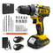 LithiumPowered Electric Drill Screwdriver Combo Impact Driver Home DIY Kit Executive Handheld To 0