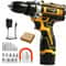 LithiumPowered Electric Drill Screwdriver Combo Impact Driver Home DIY Kit Executive Handheld To 6