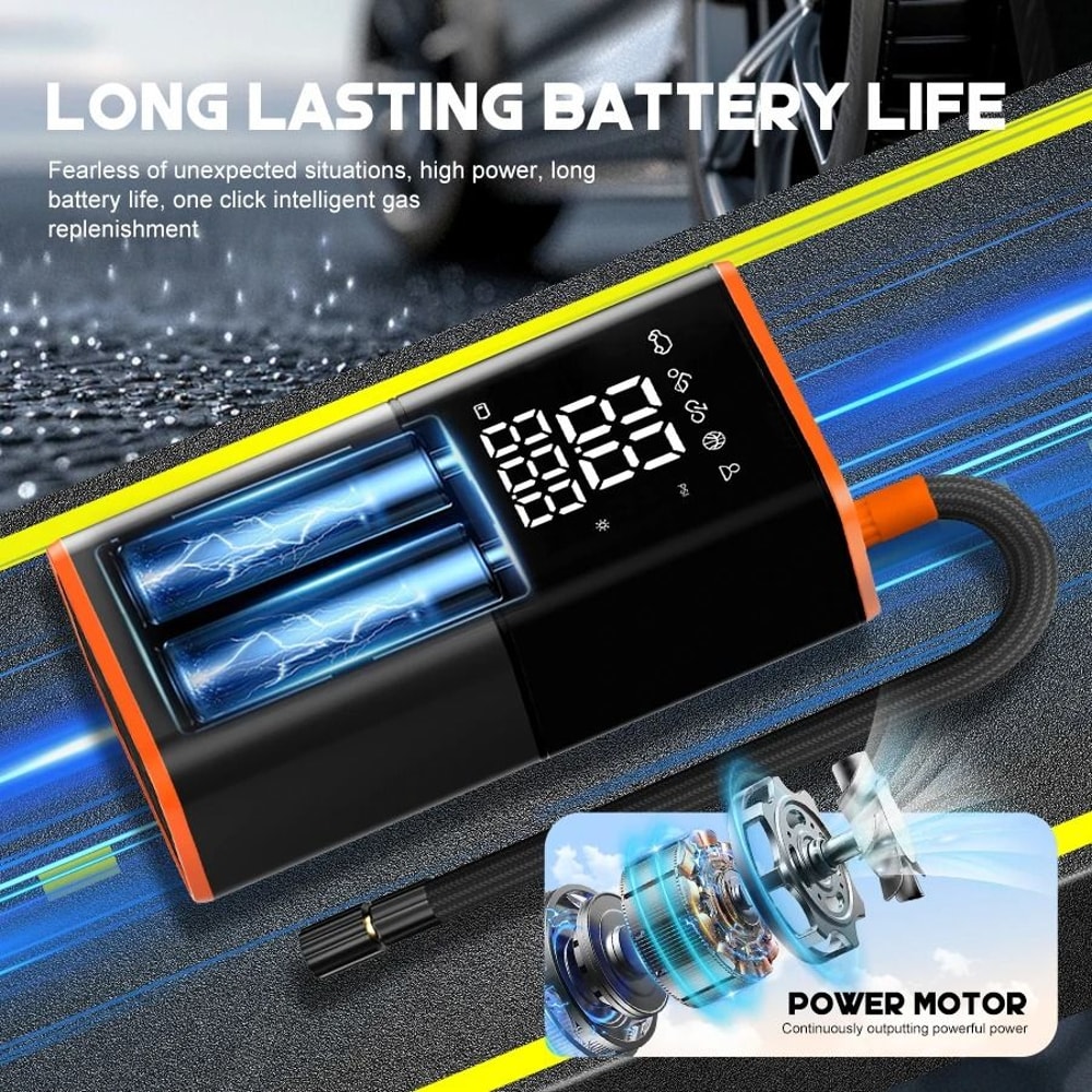 Portable ABS Car Tyre Inflator Digital Display Air Compressor Executive Motorcycle Bicycle Pump 1