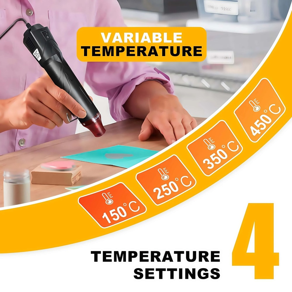 300W Precision Mini Heat Gun Handheld Thermal Crafting Tool Executive Studio DIY Embossing Syste 4