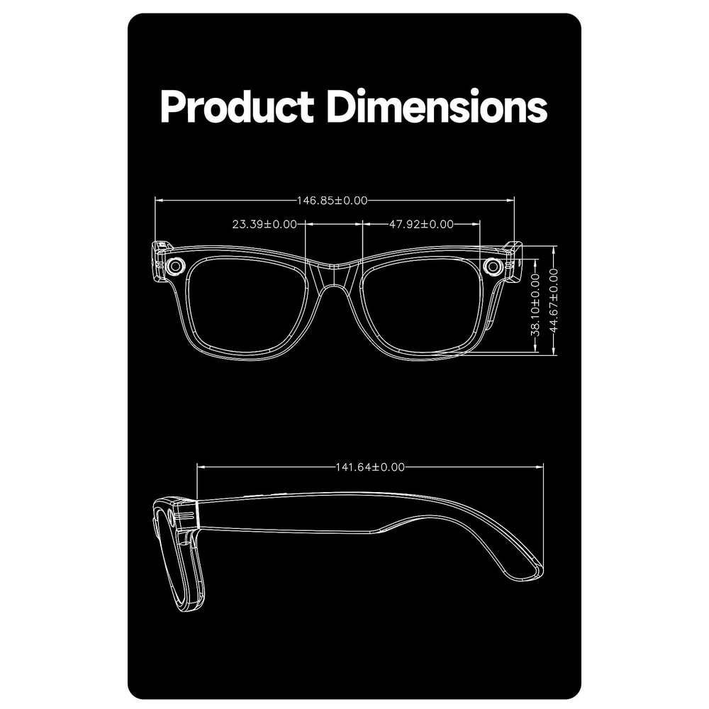 AI Smart Glasses With 8MP Sony Camera RealTime Translation Video Recording Executive Augmented R 7