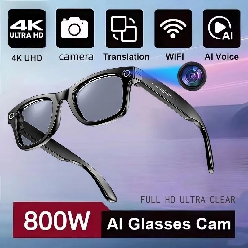 AI Smart Glasses With 8MP Sony Camera RealTime Translation Video Recording Executive Augmented R 10