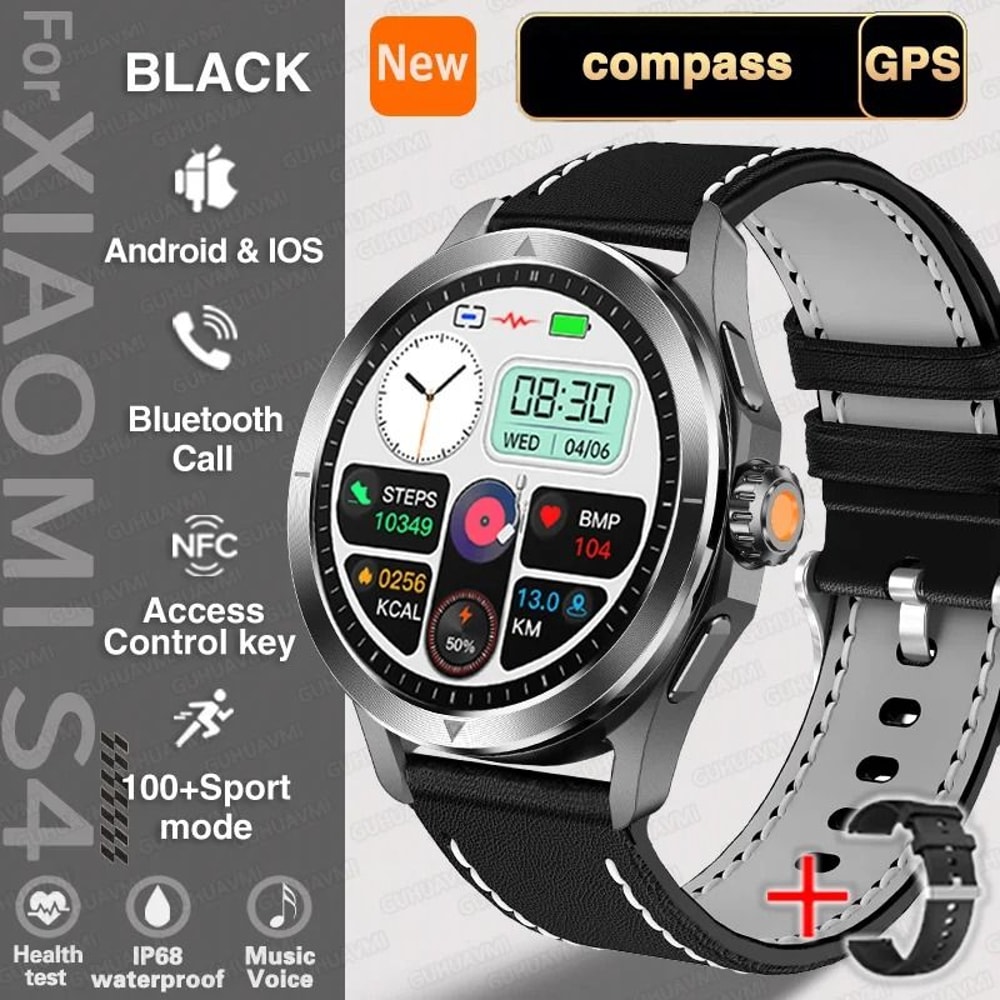 S4 Ultra Outdoor Sport Smartwatch AMOLED HD Screen NFC GPS Executive Wireless Charging Wellness 10