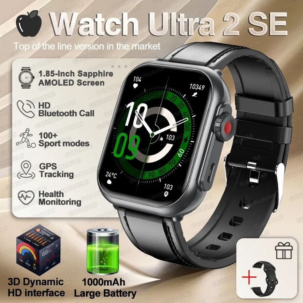 Ultra 2 Series Smart Watch 1000mAh Battery GPS Executive AMOLED Bluetooth Call Sport System 9