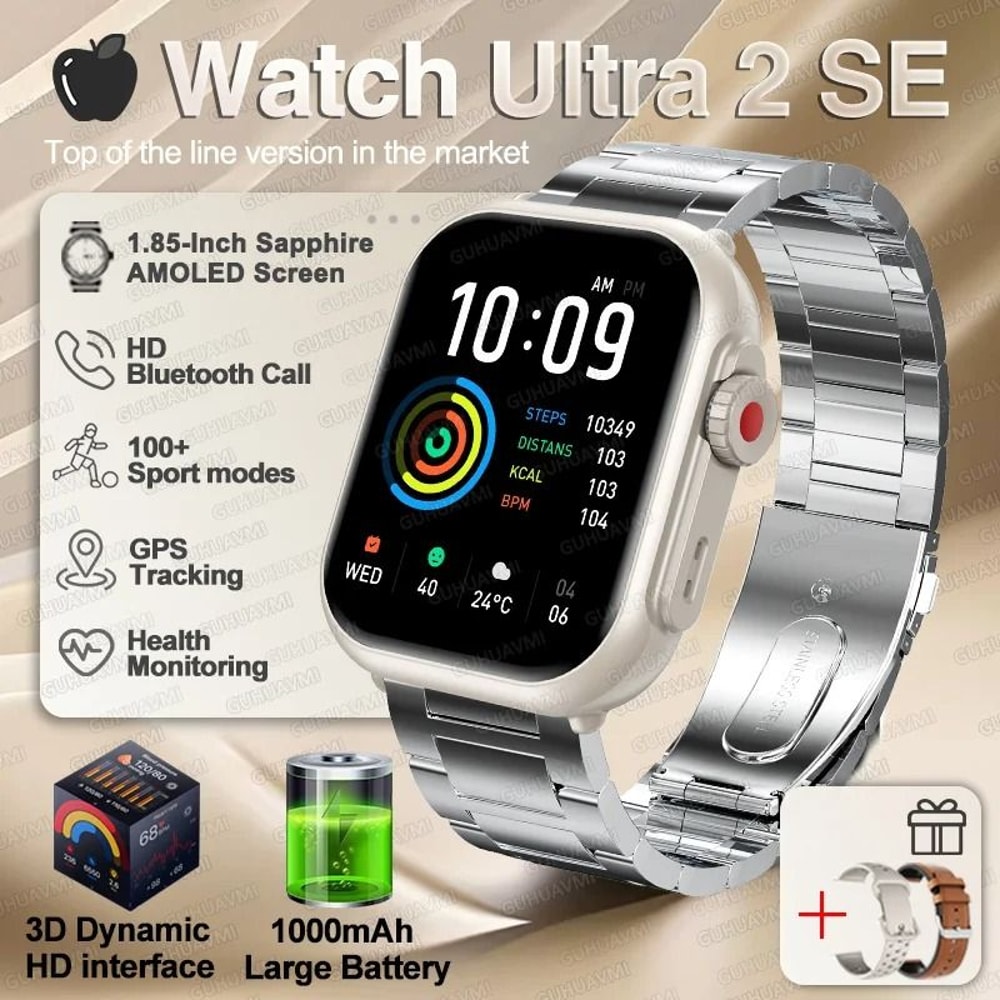 Ultra 2 Series Smart Watch 1000mAh Battery GPS Executive AMOLED Bluetooth Call Sport System 16