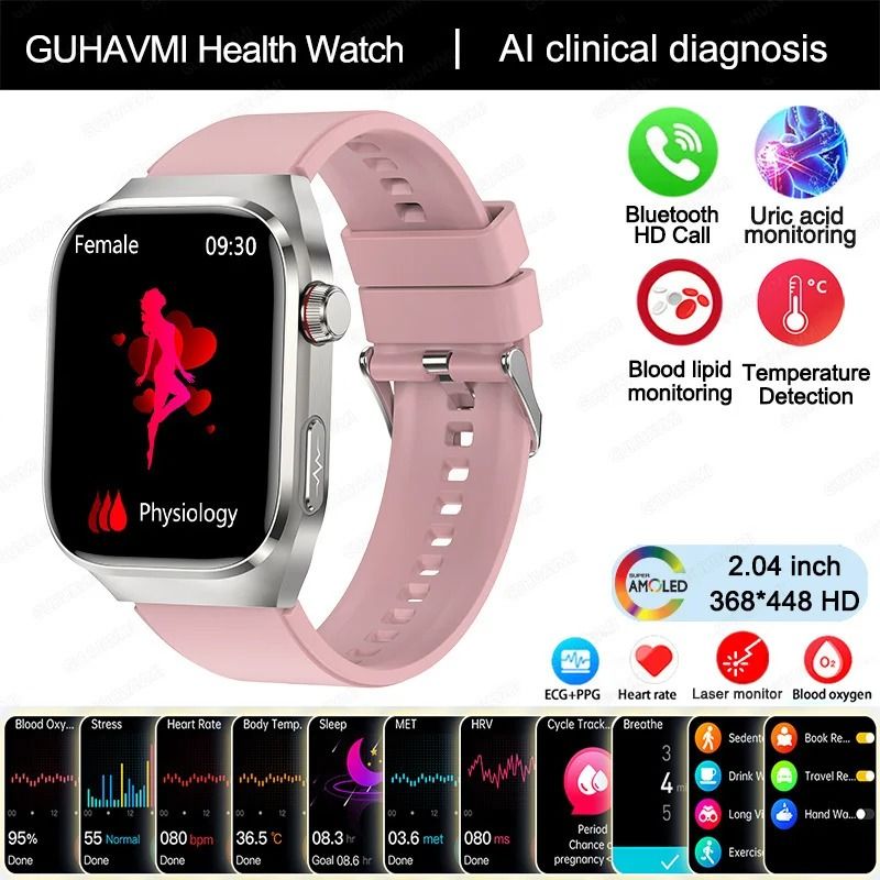 2025 Uric Acid Blood Fat Smartwatch ECGPPG Laser Health Care Executive Metabolic Monitoring Suit 8