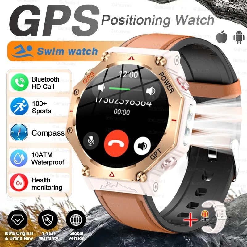 TRex 3 Ultra Military Grade Smartwatch 10ATM Waterproof GPS Executive HD Call Altimeter Sports S 13