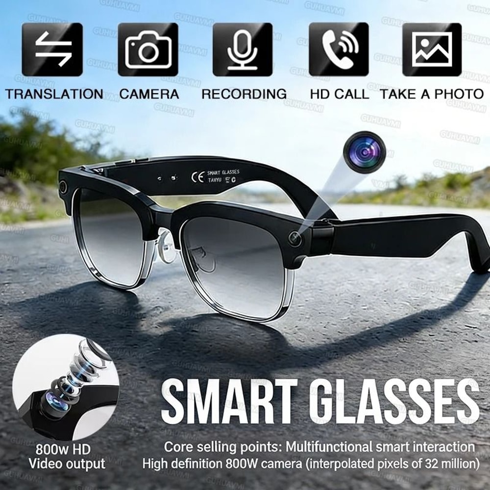 2026 AI Vision Smart Glasses 8MP 4K Video Recording AI Photo Recognition Executive Voice Transla 6