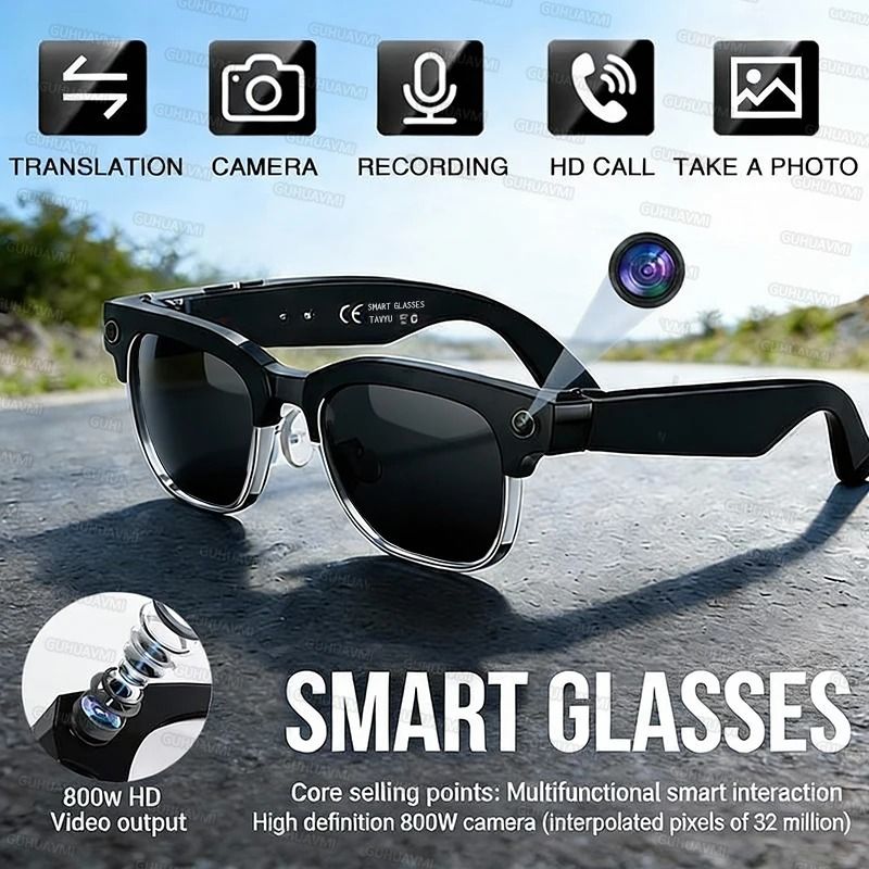 2026 AI Vision Smart Glasses 8MP 4K Video Recording AI Photo Recognition Executive Voice Transla 7