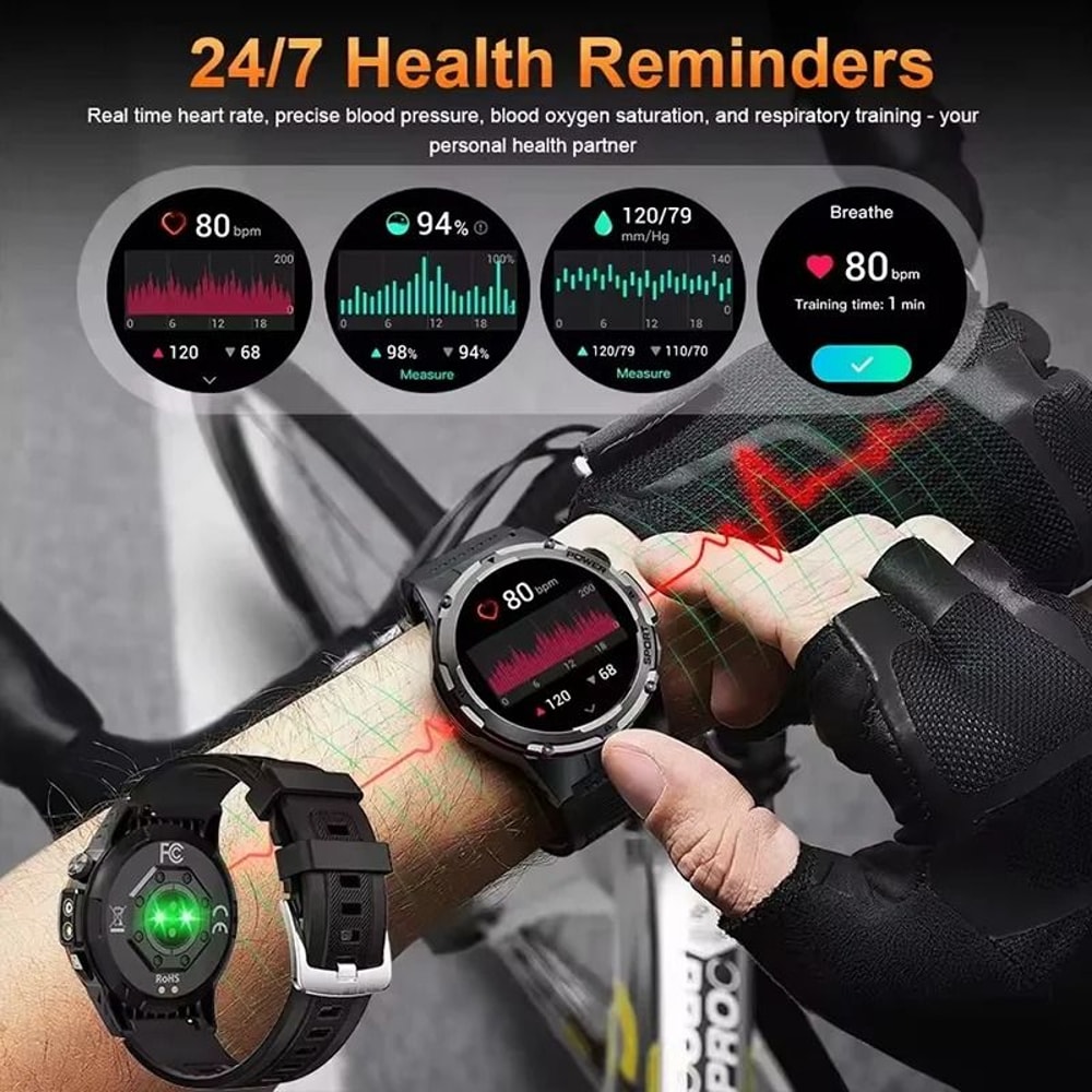 2026 TRex 3 GPS Military Smartwatch UV Infrared Sensor Executive 3ATM Waterproof NFC Sports Syst 4