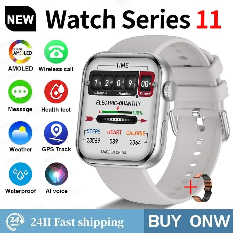 Series S11 Global Edition Smart Watch HD AMOLED Display GPS Executive Bluetooth Call Sport Well 10