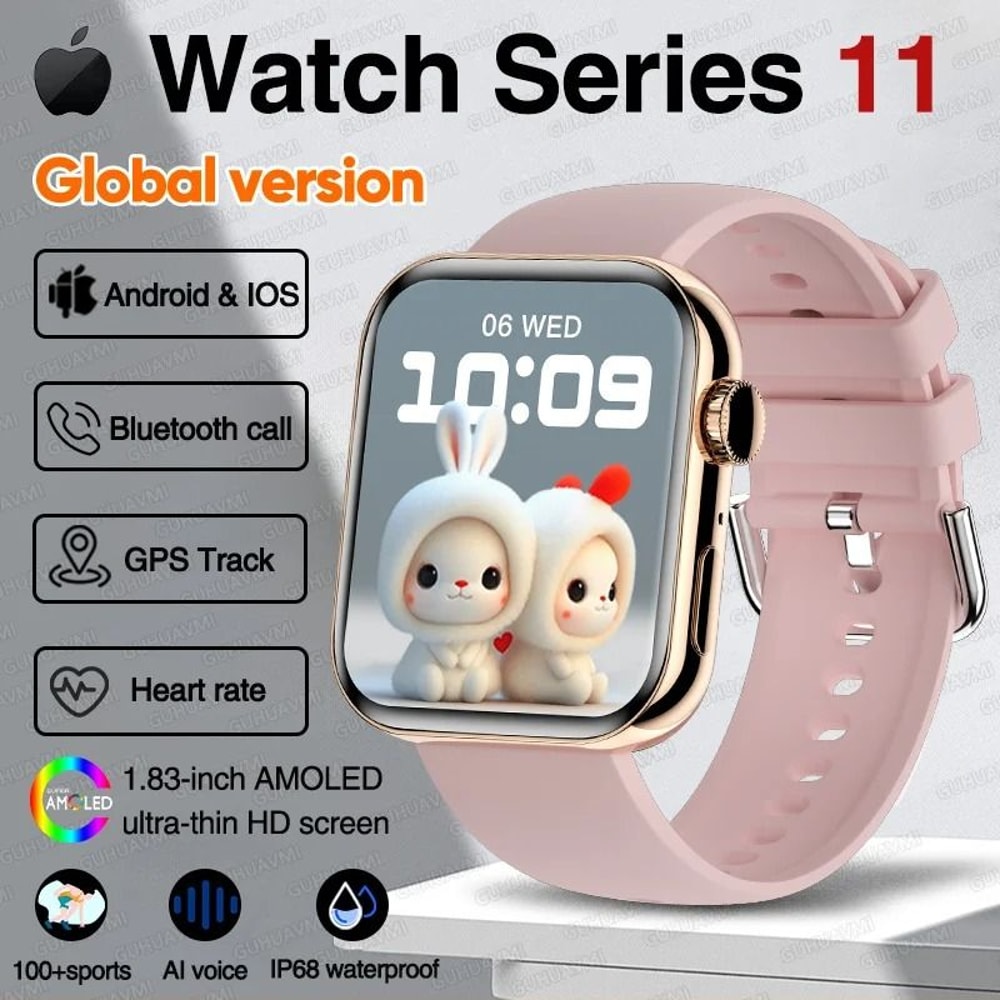 Series 11 Original Smart Watch HD AMOLED Display GPS Track Executive Bluetooth Call Sport Welln 7