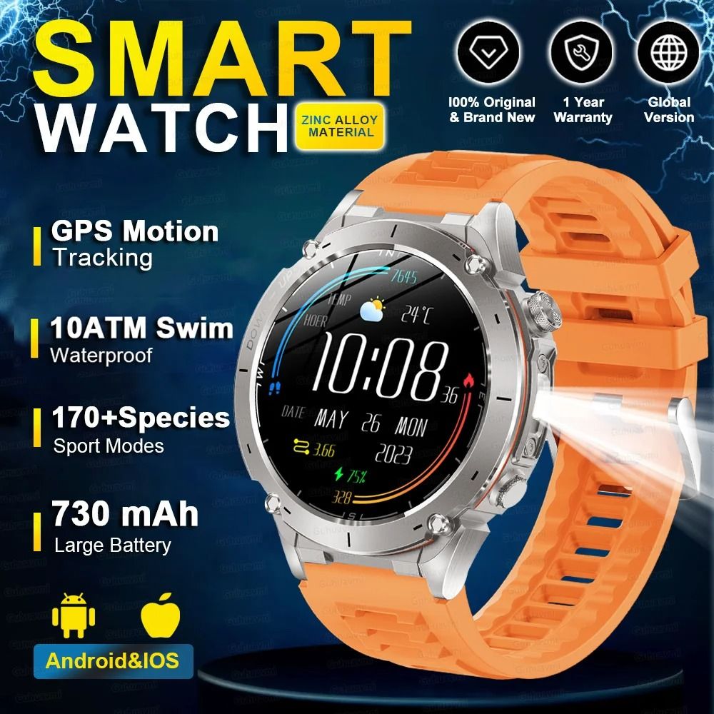 Genuine Stratos 4 GPS Smartwatch 143 AMOLED HD Display Executive Compass Barometric Altimeter Su 9