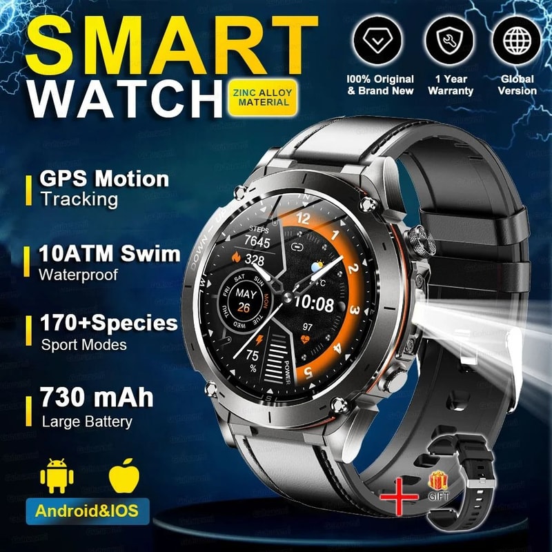 Genuine Stratos 4 GPS Smartwatch 143 AMOLED HD Display Executive Compass Barometric Altimeter Su 10
