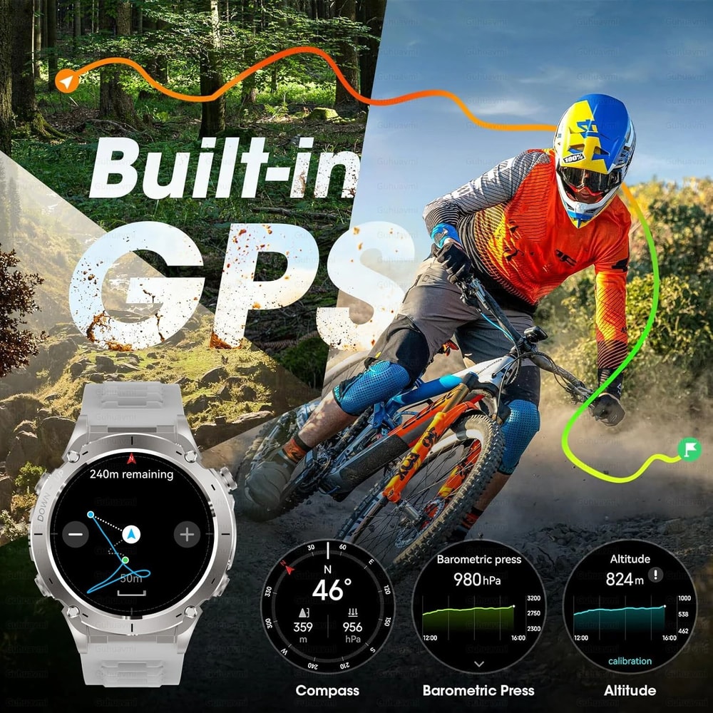 Genuine Stratos 4 GPS Smartwatch 143 AMOLED HD Display Executive Compass Barometric Altimeter Su 1