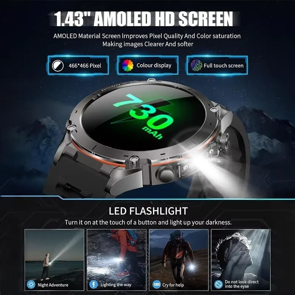 Genuine Stratos 4 GPS Smartwatch 143 AMOLED HD Display Executive Compass Barometric Altimeter Su 4