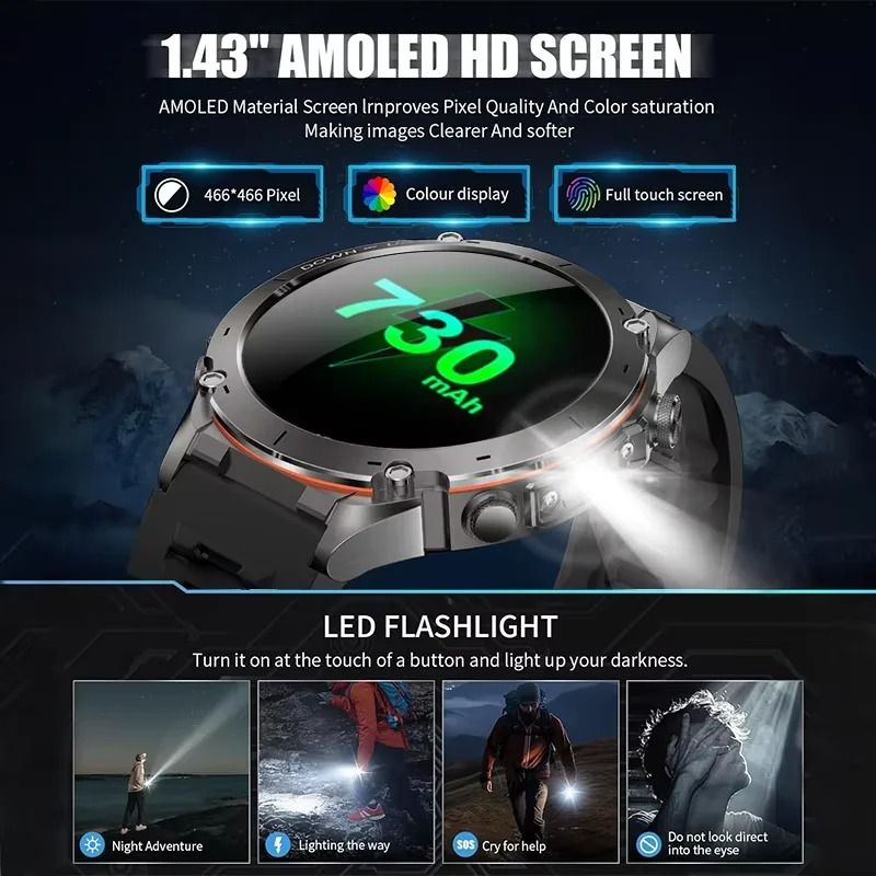 Genuine Stratos 4 GPS Smartwatch 143 AMOLED HD Display Executive Compass Barometric Altimeter Su 4