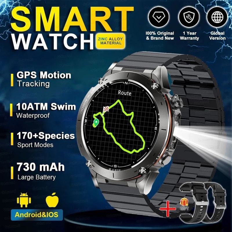 Genuine Stratos 4 GPS Smartwatch 143 AMOLED HD Display Executive Compass Barometric Altimeter Su 17
