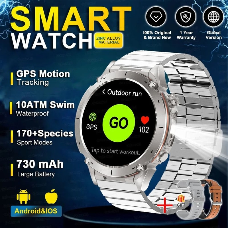 Genuine Stratos 4 GPS Smartwatch 143 AMOLED HD Display Executive Compass Barometric Altimeter Su 18
