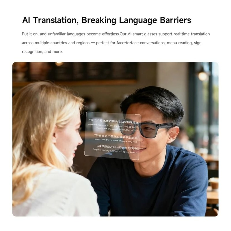 AI 4K Smart Glasses 500W PhotoRecording RealTime Translation Executive ColorChanging Waterproof 2