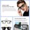 AI 4K Smart Glasses 500W PhotoRecording RealTime Translation Executive ColorChanging Waterproof 3