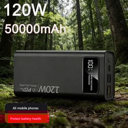 50000mah ultra-capacity power bank | 120w super fast charging | executive digital display energy sanctuary