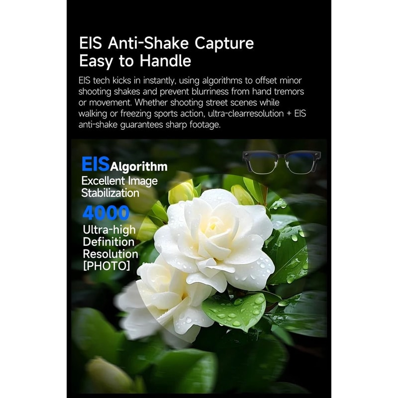 2026 AI Translation Smart Glasses 4K HD 8MP Video Recording Photo Recognition Executive Bluetoot 3