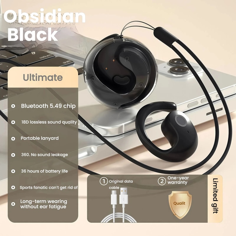 OWS BY01 AI Translation Earphones 150 Language Ceramic Speaker Executive HangingEar Wireless Audi 3