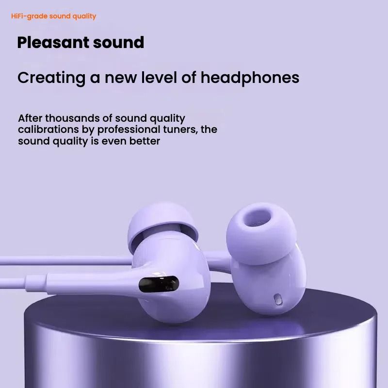 12M HiFi Wired Headphones Digital Chip TypeC Audio Executive HighFidelity Professional Sport Earb 2