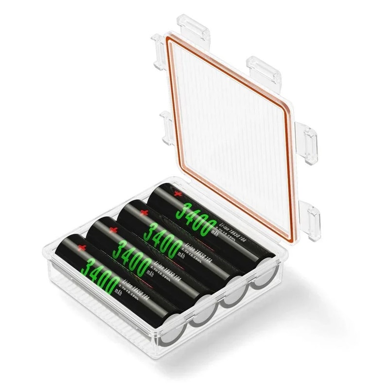 QuadSlot 18650 Battery Vault HighDensity HardShell Protection System 1