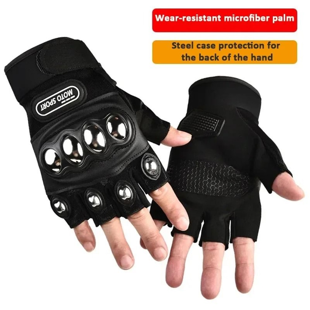 Tactical SplitFinger HalfGloves Rugged SteelCased Defense Interface 6