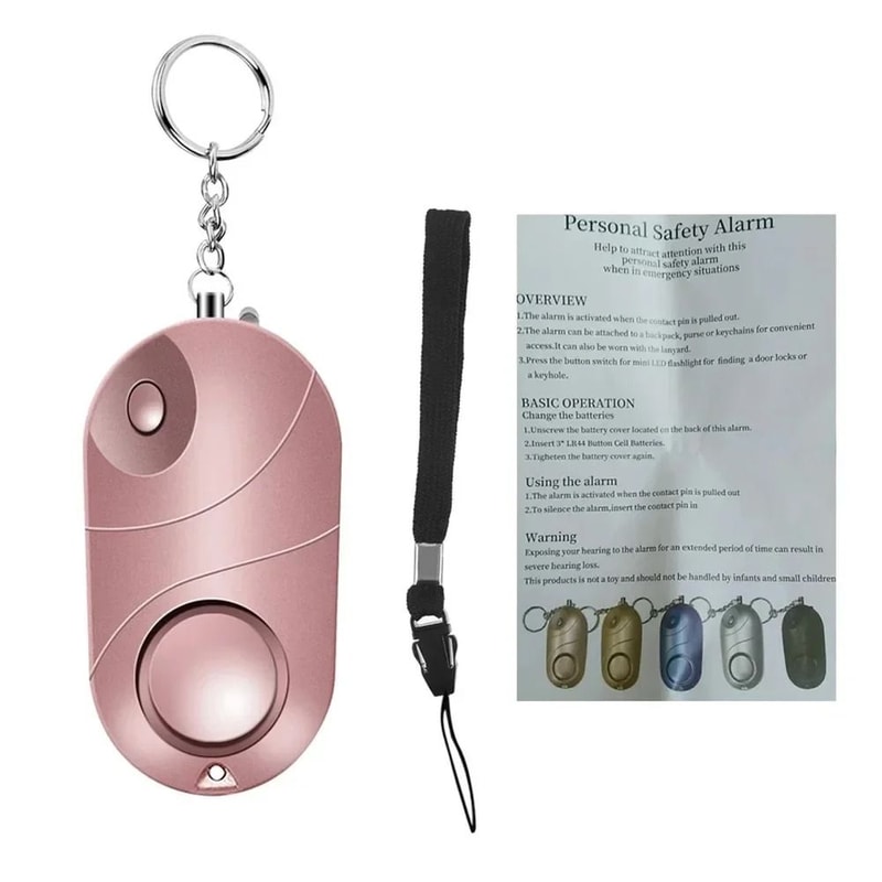 Personal Emergency Defense Alarm With Safe Sound Security Keychain And LED Flashlight For Women And 3