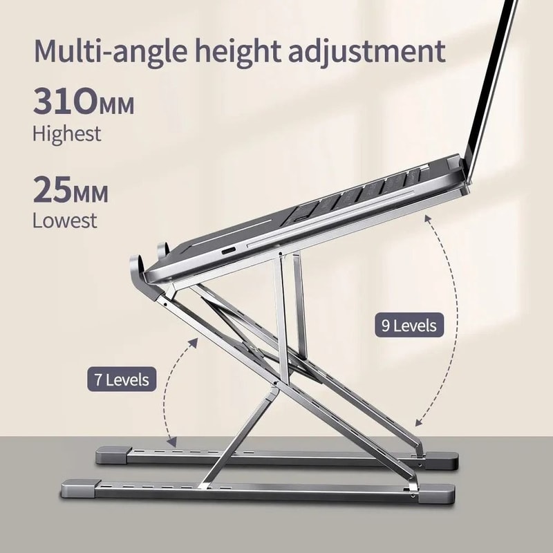 Adjustable Aluminum Laptop Stand N3 N8 Foldable Portable Cooling Holder For MacBook And Notebooks 1