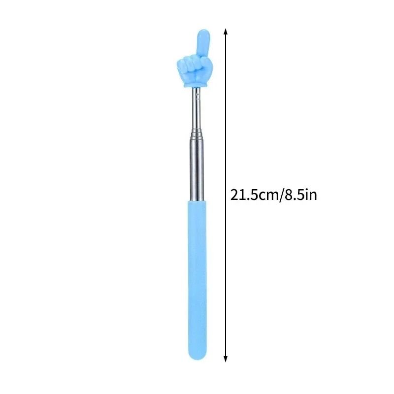 Telescopic Teaching Pointer With Finger Design Stainless Steel Extendable Whiteboard Presentation R 13