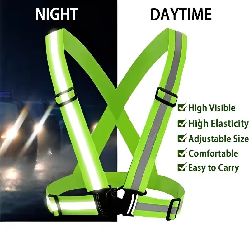 Adjustable Night Running Reflective Safety Vest Lightweight High Visibility Biking Gear For Walking 3