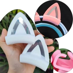 universal silicone cat ear attachment for gaming headsets lightweight stereo headphone decoration pendant accessory